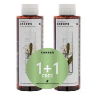 KORRES Σαμπουάν Δάφνη και Echinacea για Πιτυρίδα - Ξηροδερμία 250ml1+1 Δώρο