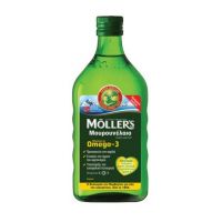 Mollers Μουρουνέλαιο Lemon - Παραδοσιακό Μουρουνέλαιο σε Υγρή Μορφή με Γεύση Λεμόνι 250ml