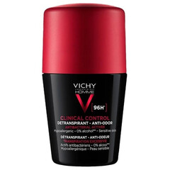 Vichy Homme Clinical Control 96h Roll-On 50ml - Ανδρικό Αποσμητικό Για Ευαίσθητες Επιδερμίδες