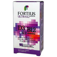Geoplan Fortius Ultra K2 D3 4000IU & B12 1000μg & K2 Vitamins 42μg 90tabs