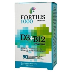 Geoplan Nutraceuticals Fortius D3 B12 Βιταμίνη 1000iu 1000mg 90 ταμπλέτες