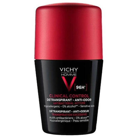 Vichy Homme Clinical Control 96h Roll-On 50ml - Ανδρικό Αποσμητικό Για Ευαίσθητες Επιδερμίδες