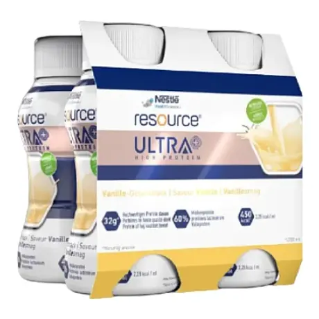 Nestlé Resource Ultra + High Protein με Γεύση Βανίλια 4x200ml
