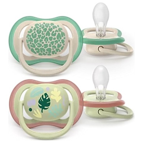 Philips Avent Ultra Air Colors of Nature 6-18m Ορθοδοντική Πιπίλα Σιλικόνης, 2τεμ