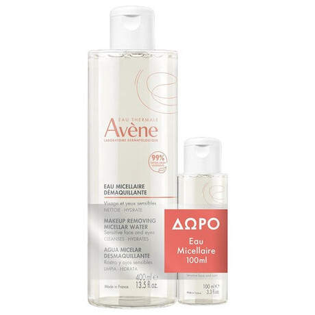 Eau Thermale Avène Micellar Water Ντεμακιγιάζ Προσώπου & Ματιών Κατά των ατελειών & Έλεγχο λιπαρότητας 400ml