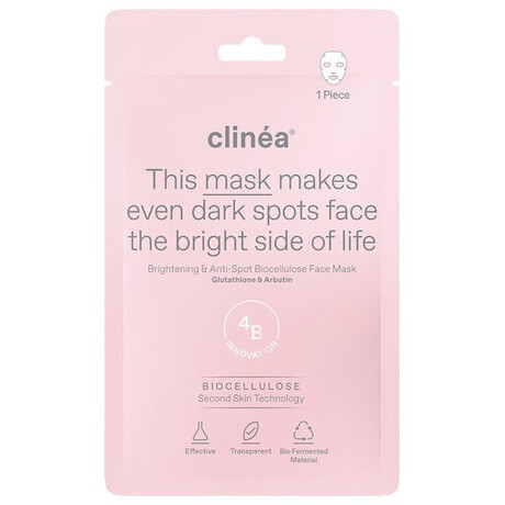 Clinea Brightening & Anti-Spot Biocellulose Face Mask Μάσκα Προσώπου Κατά των Κηλίδων & της Υπερμελάγχρωσης, 1τεμ