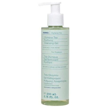 Korres Olympus Tea Gel Καθαρισμού Προσώπου για Έλεγχο λιπαρότητας & Αντιοξειδωτική δράση 200ml