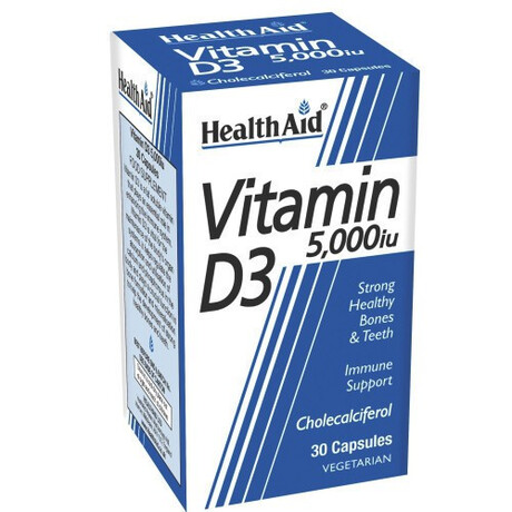 HEALTH AID vit D3 5000iu 30vcaps