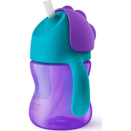 Philips Avente Κύπελλο με καλαμάκι 200 ml (μπλε - μωβ)